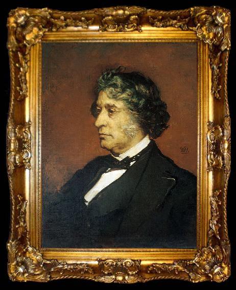 framed  William Morris Hunt Portrait of Charles Sumner, ta009-2